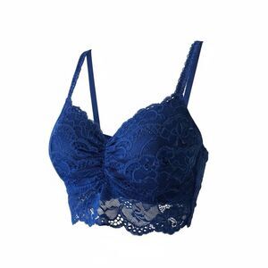Pink By Victoria Secret Dark Blue Lace Adjustable Bralette Women’s Size Small
